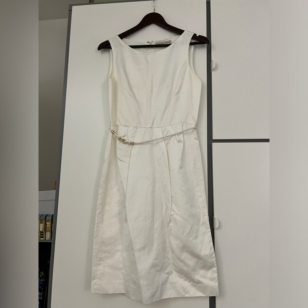 White sleeveless dress by Purificacion Garcia, size EUR38/US6